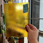 Transparent Amber Bullseye Sheet Glass Colorado Glassworks