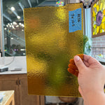 Transparent Amber Bullseye Sheet Glass Colorado Glassworks 10.5x7in (BE-18186541)