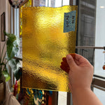 Transparent Amber Bullseye Sheet Glass Colorado Glassworks