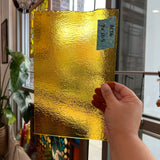 Transparent Amber Bullseye Sheet Glass Colorado Glassworks
