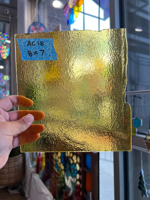 Transparent Amber Bullseye Sheet Glass Colorado Glassworks