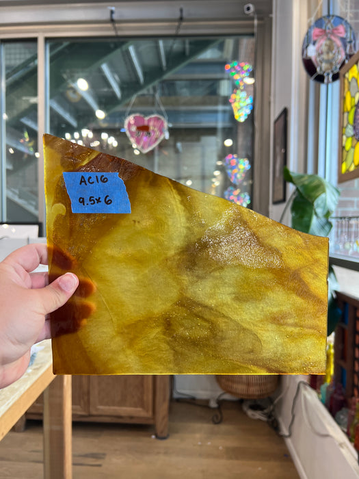 Brown Mixed Youghiogheny Sheet Glass Colorado Glassworks AC16 (9.5x6)