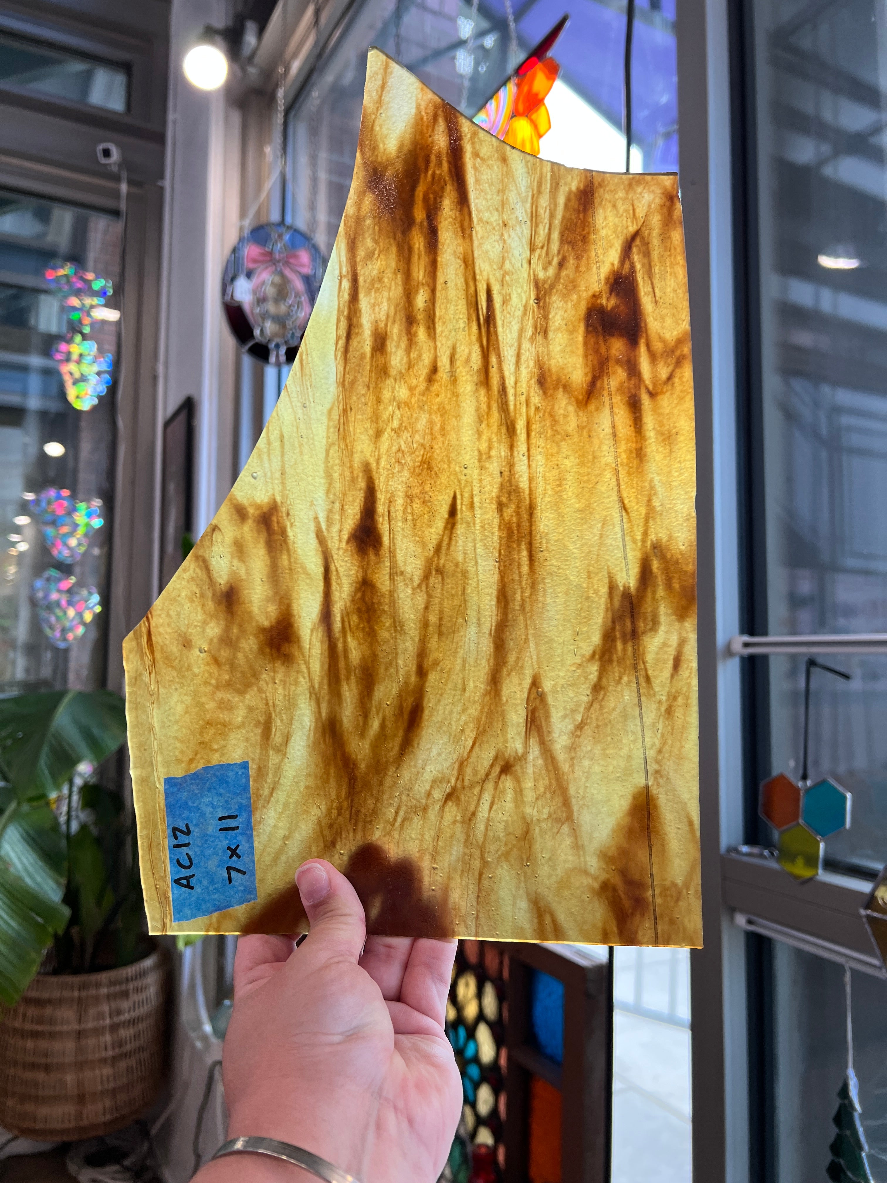 Brown Mixed Youghiogheny Sheet Glass Colorado Glassworks