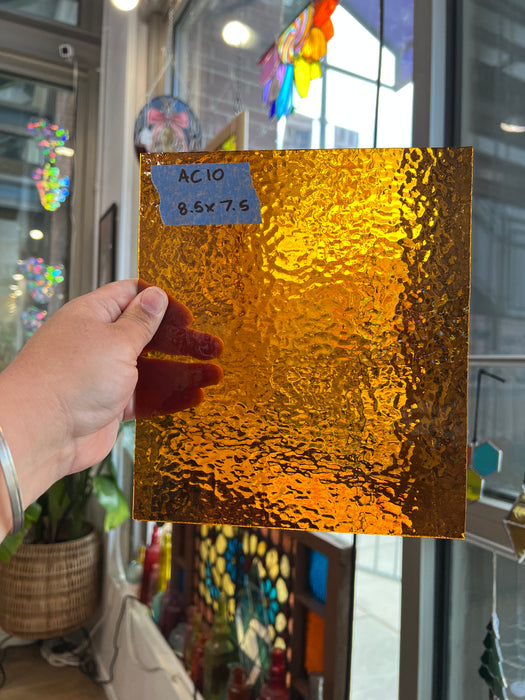 Dark Amber Rough Roll Spectrum Sheet Glass Colorado Glassworks