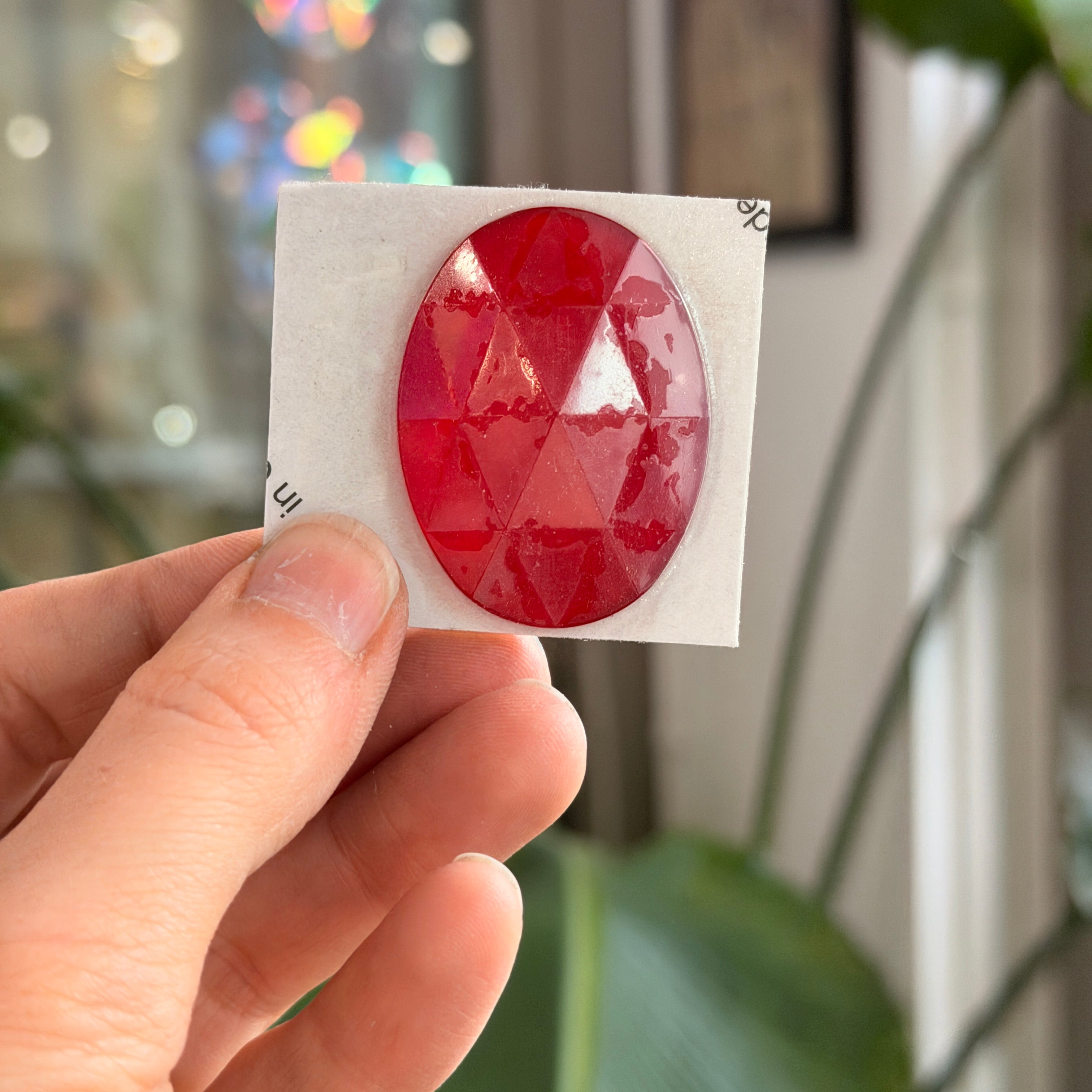 Red Jewel - Oval (40x30mm) Tools Colorado Glass Works