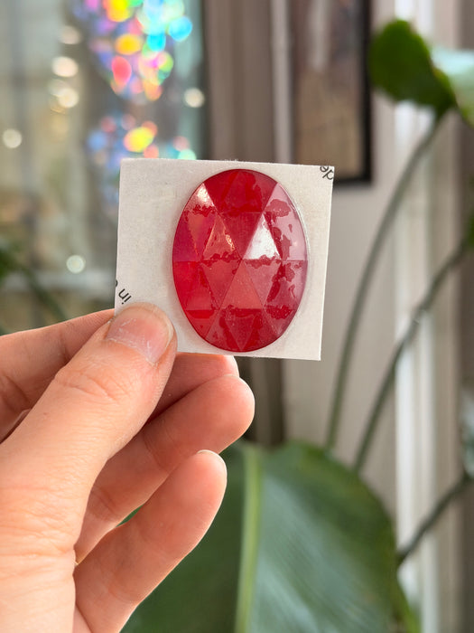 Red Jewel - Oval (40x30mm) Tools Colorado Glass Works