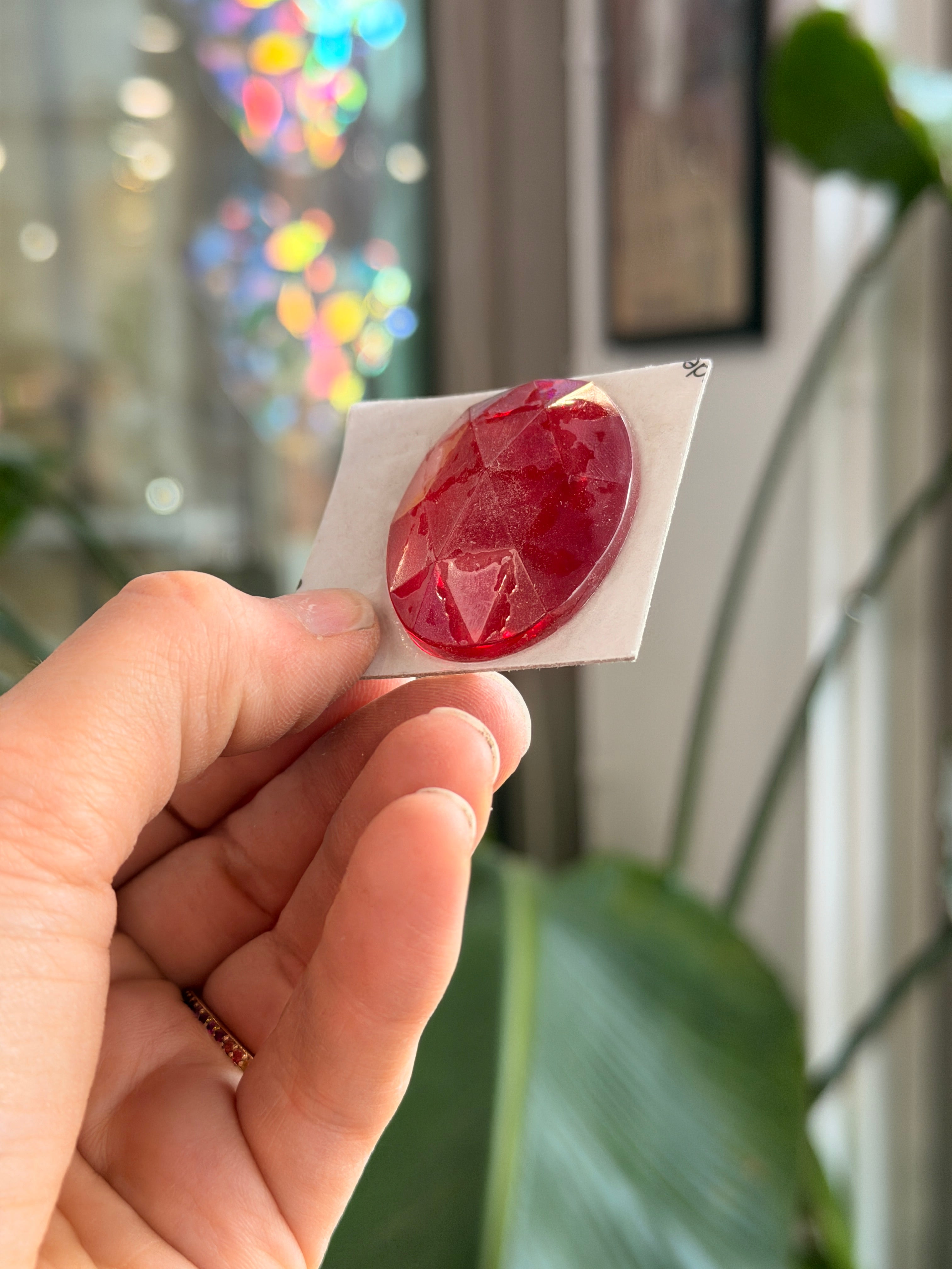 Red Jewel - Oval (40x30mm) Tools Colorado Glass Works