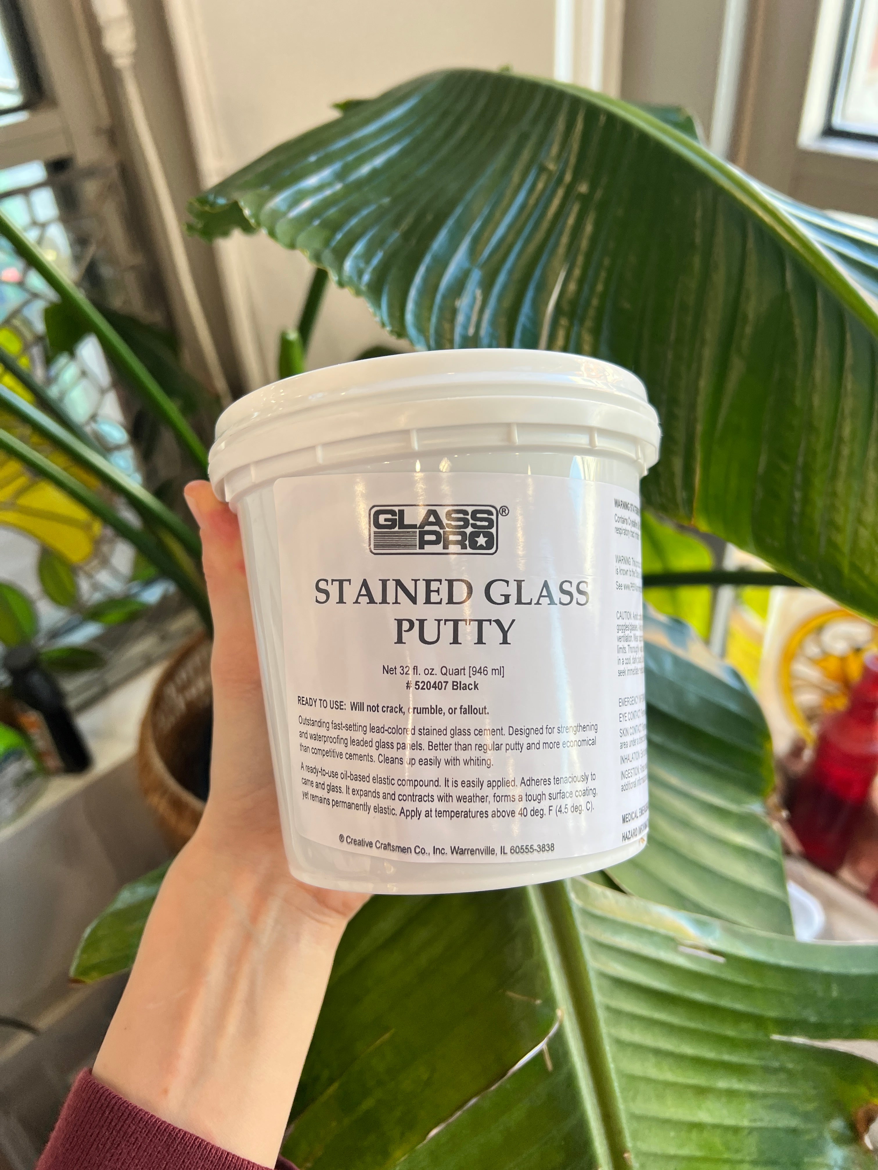 Stained Glass Putty – Black (Quart) Tools Colorado Glassworks