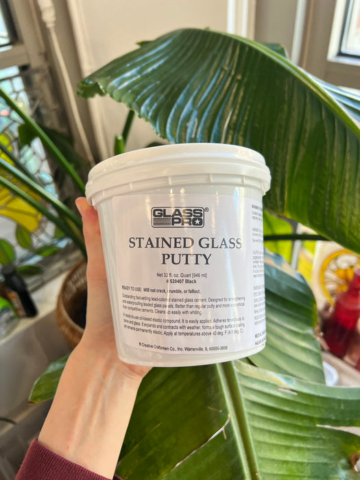 Stained Glass Putty – Black (Quart) Tools Colorado Glassworks