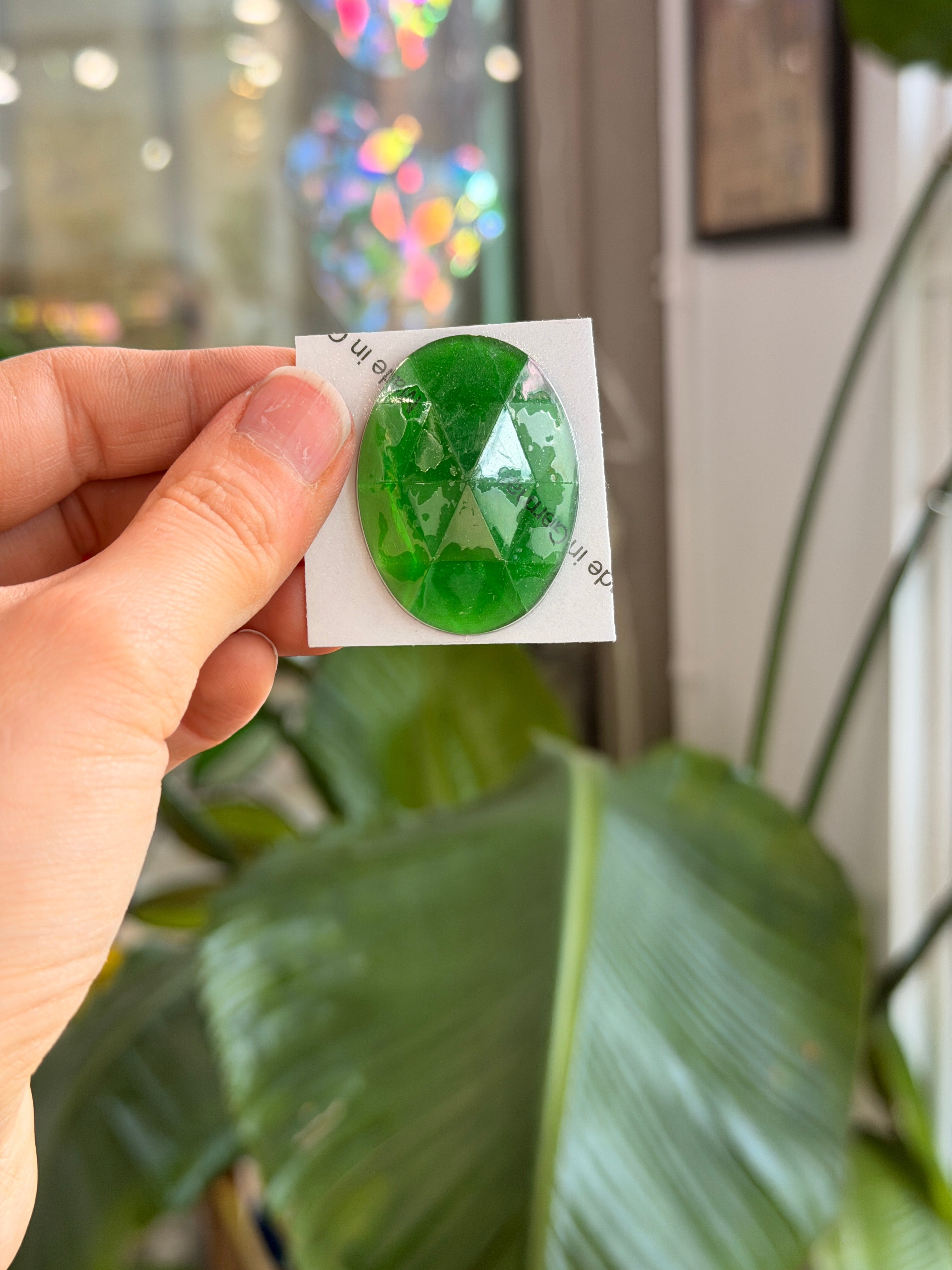 Green Jewel - Oval (40x30mm) Tools Colorado Glass Works