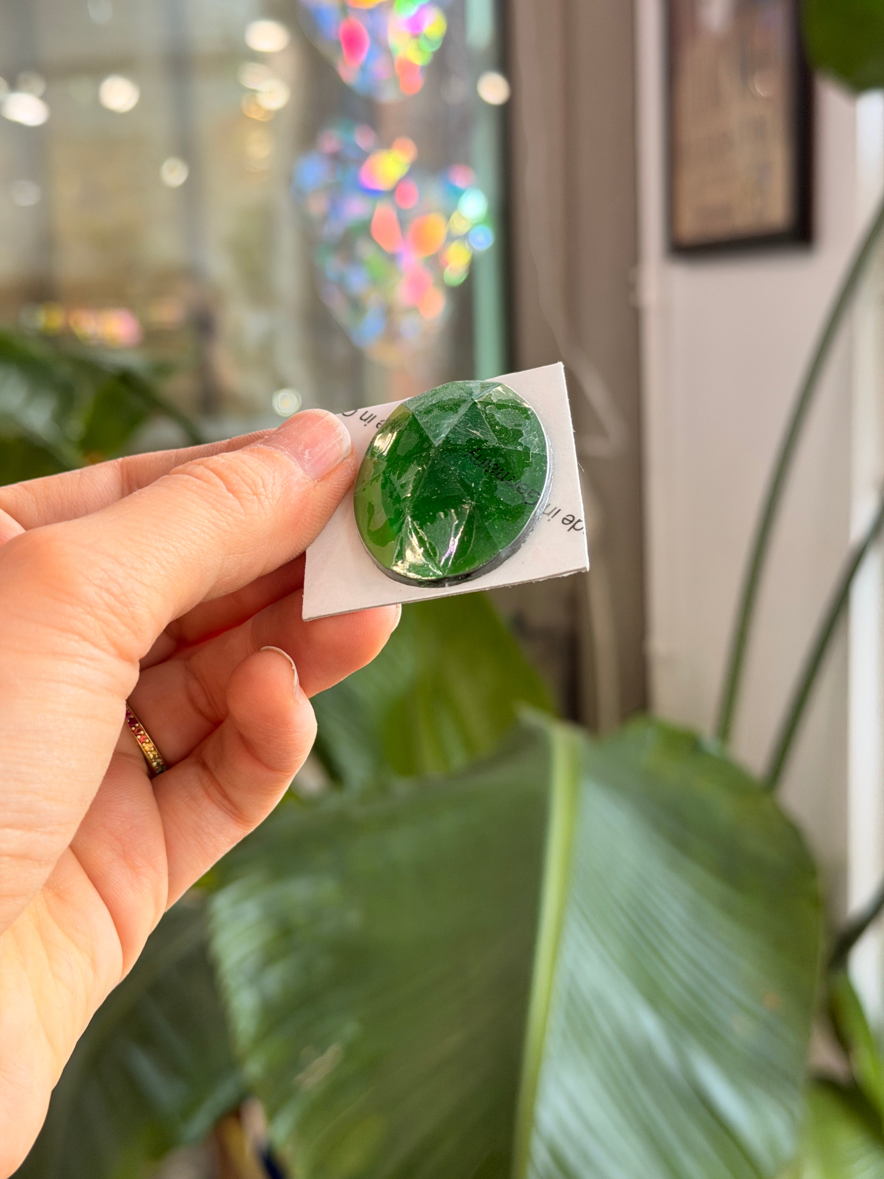 Green Jewel - Oval (40x30mm) Tools Colorado Glass Works