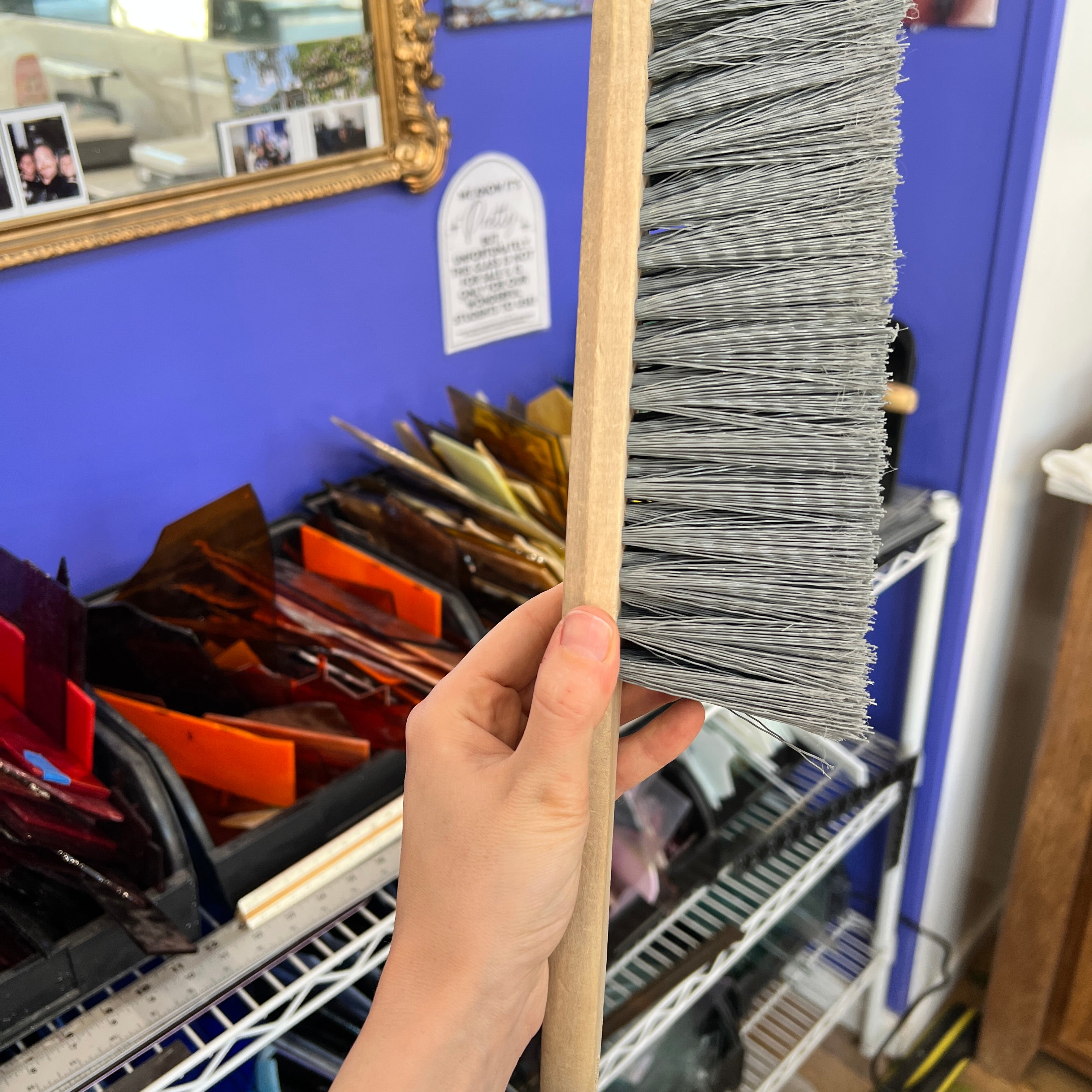 Bench Brush – 14" with 8" Brush Face