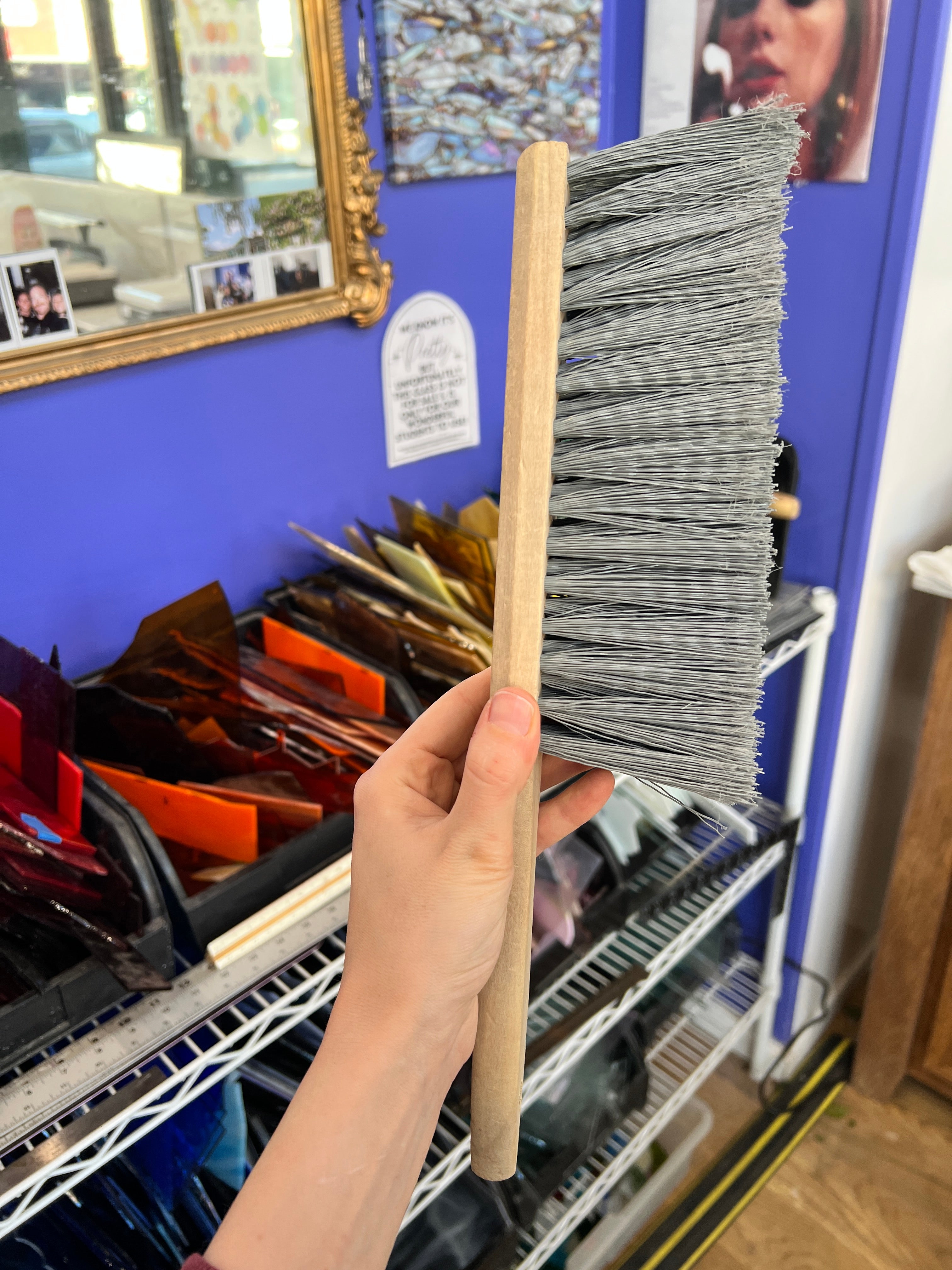 Bench Brush – 14" with 8" Brush Face Tools Colorado Glassworks