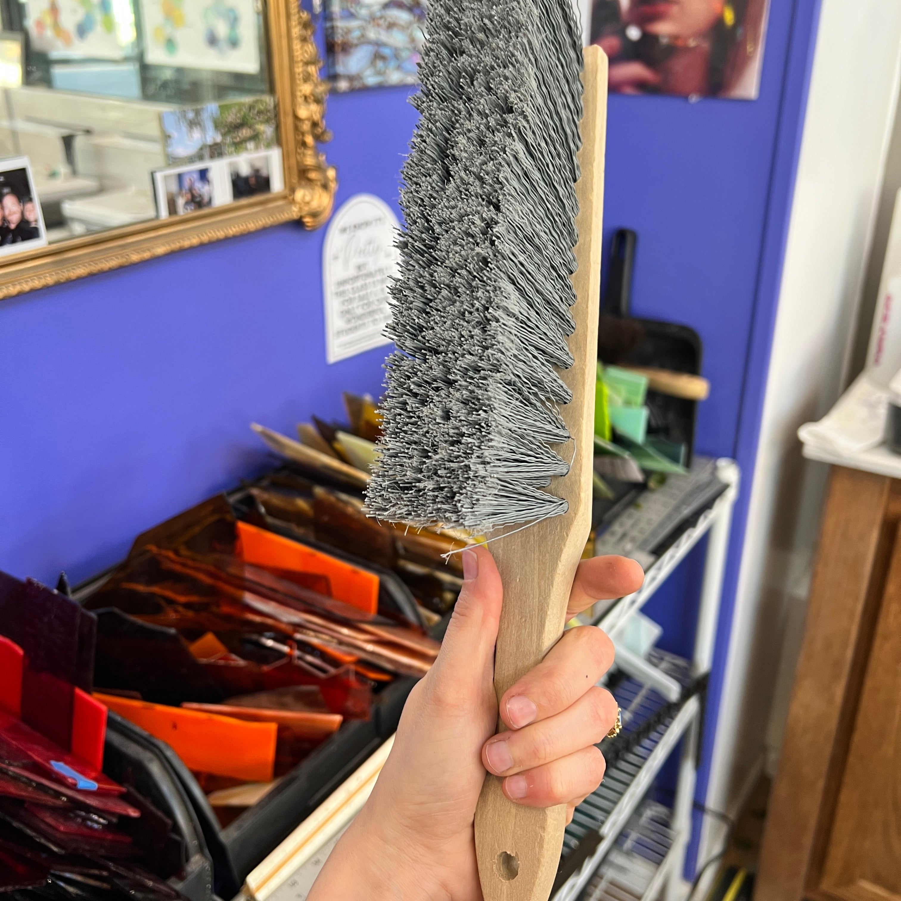 Bench Brush – 14" with 8" Brush Face