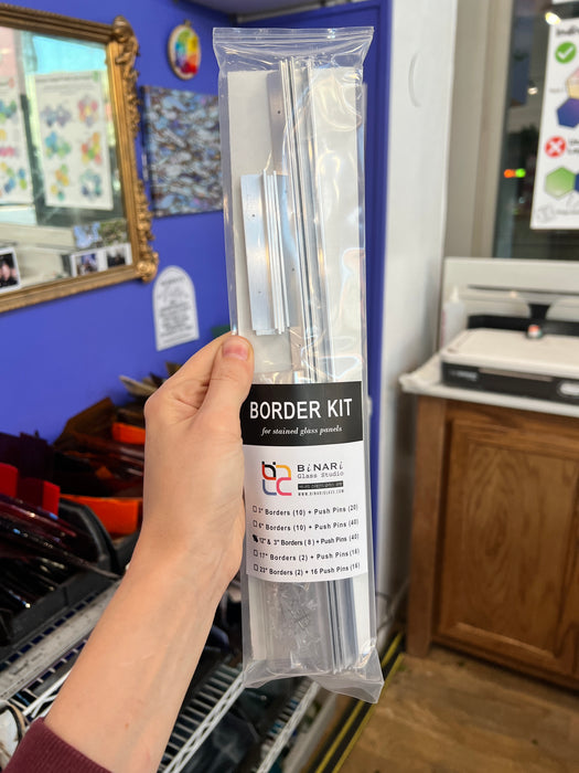 Border Kit – 12" and 3" (Set of 8) with Push Pins Tools Colorado Glassworks