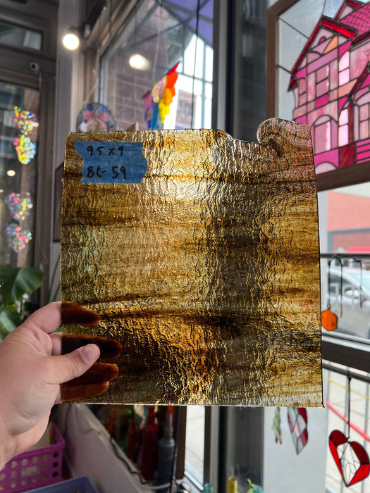 Clear Brown Wispy Wissmach Sheet Glass Colorado Glassworks