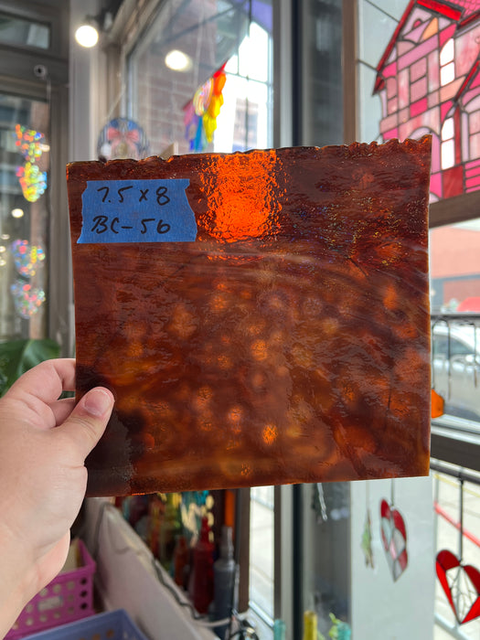 Brown Mottled Wispy Uroboros Sheet Glass Colorado Glassworks