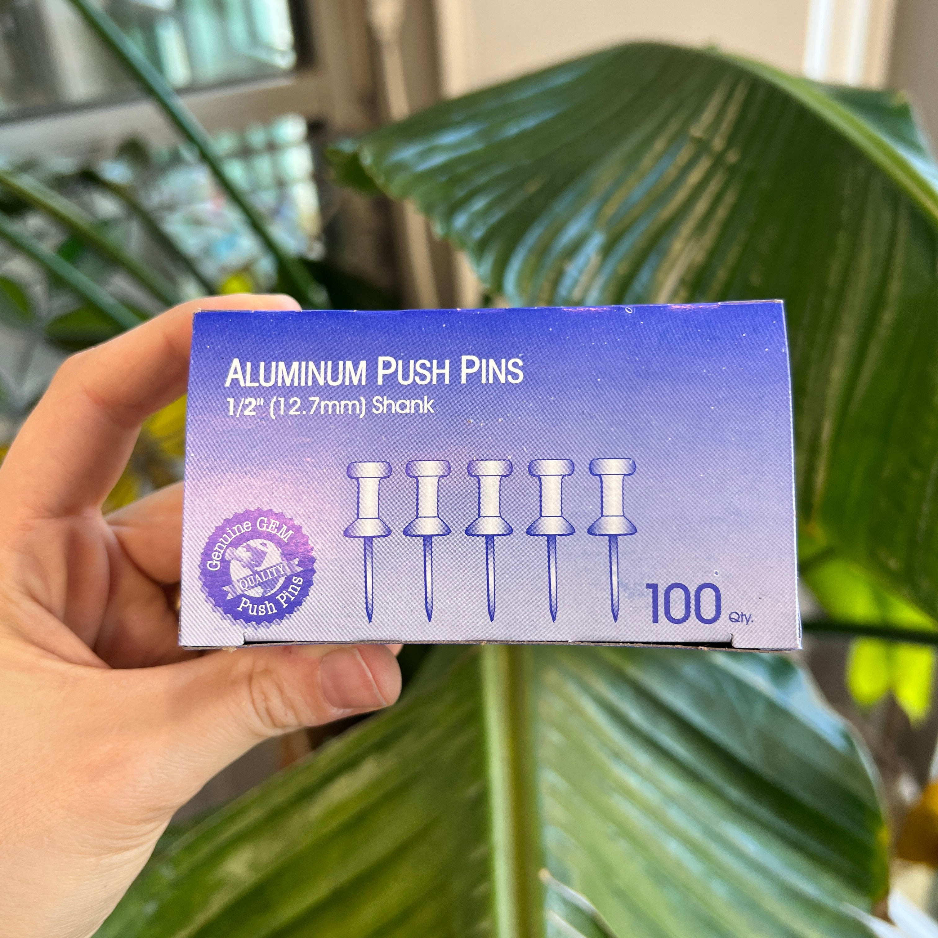 Aluminum Push Pins – 1/2 in. (Box of 100)