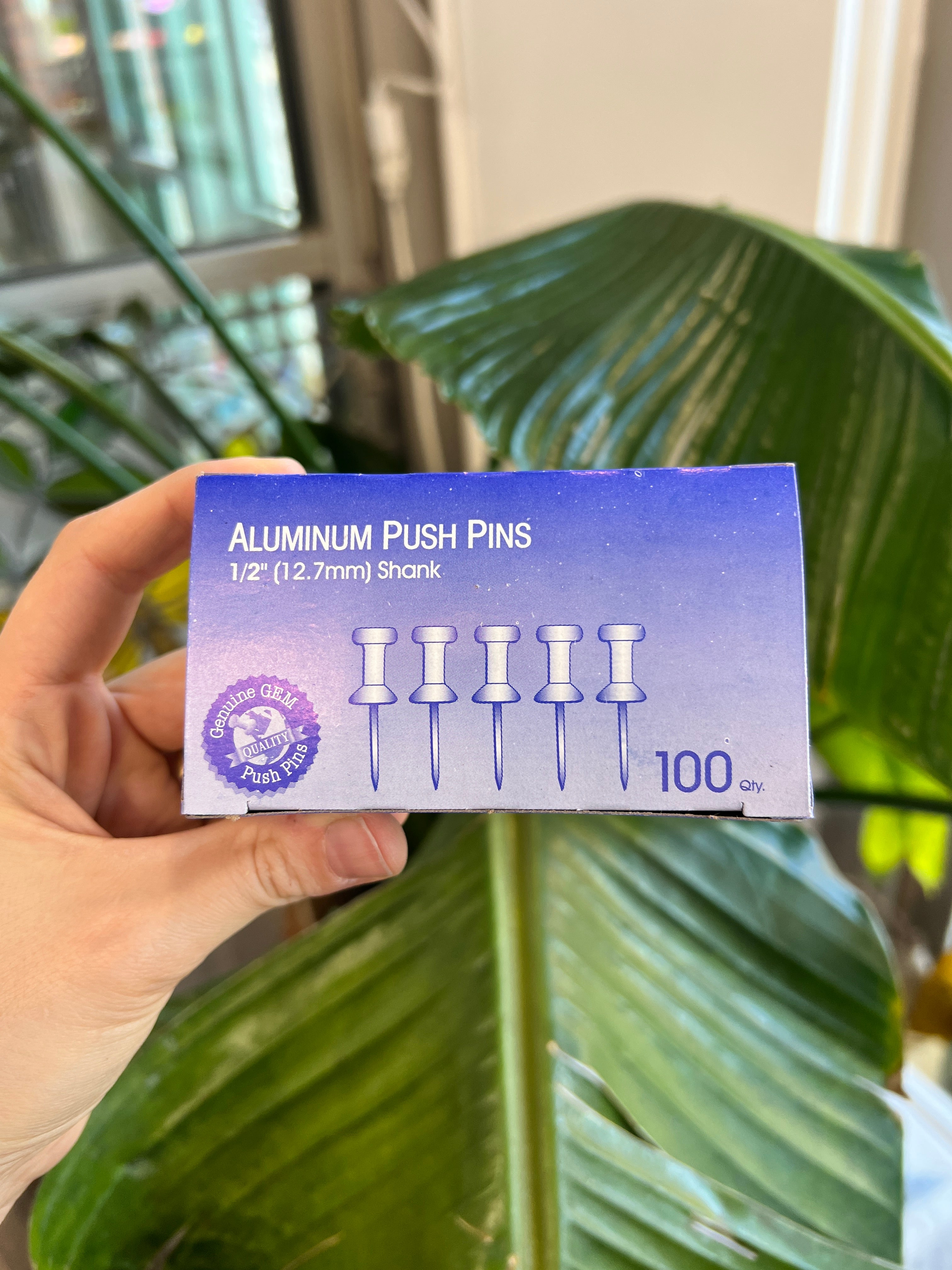 Aluminum Push Pins – 1/2 in. (Box of 100)
