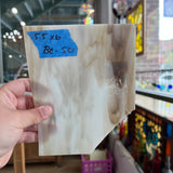 White Brown Wispy Kokomo Sheet Glass Colorado Glassworks