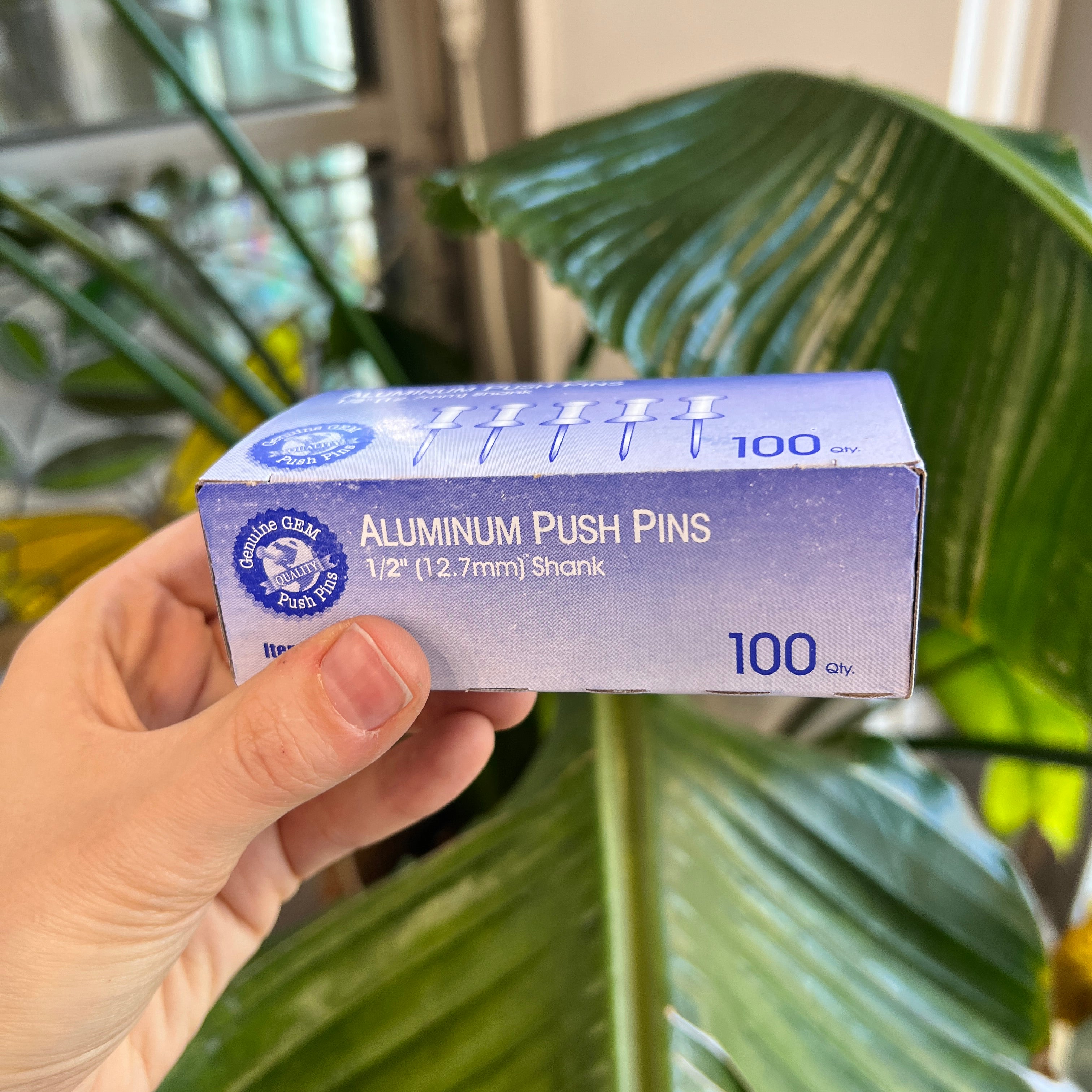 Aluminum Push Pins – 1/2 in. (Box of 100)