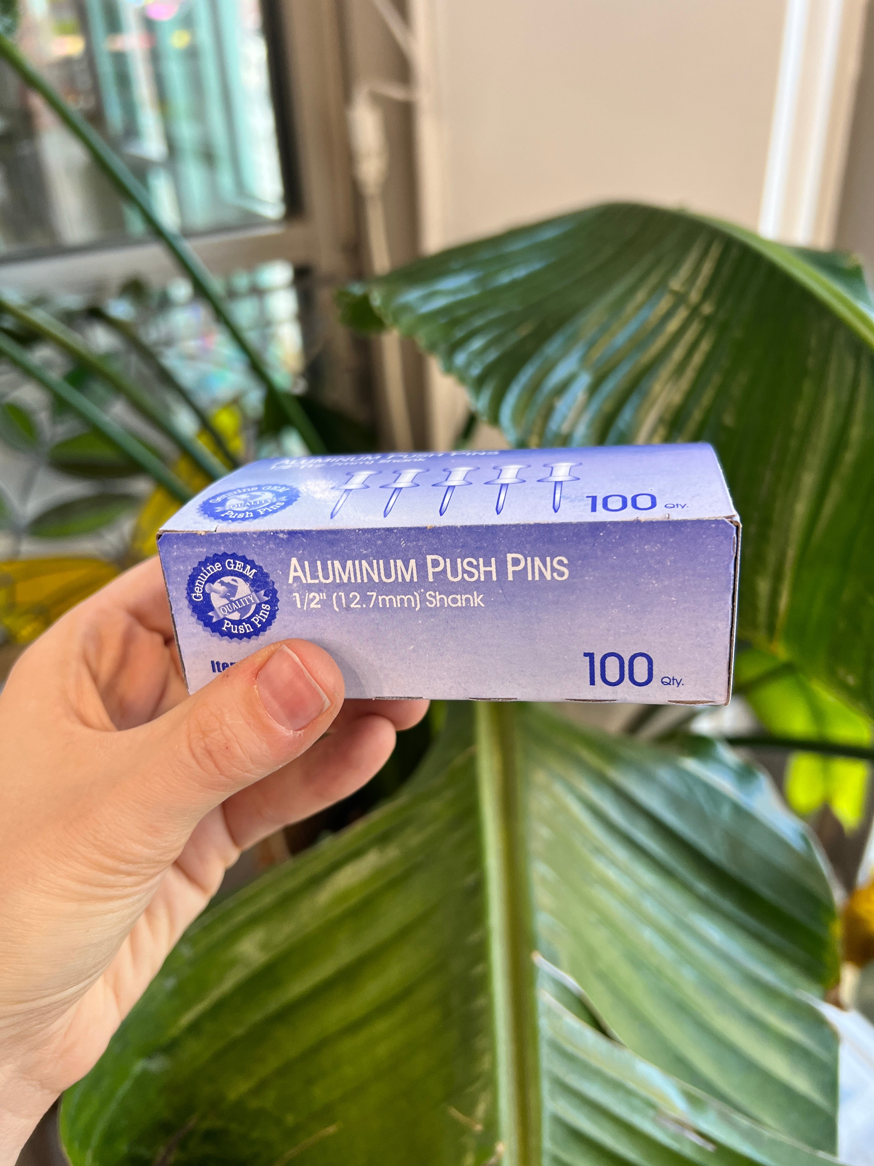 Aluminum Push Pins – 1/2 in. (Box of 100)