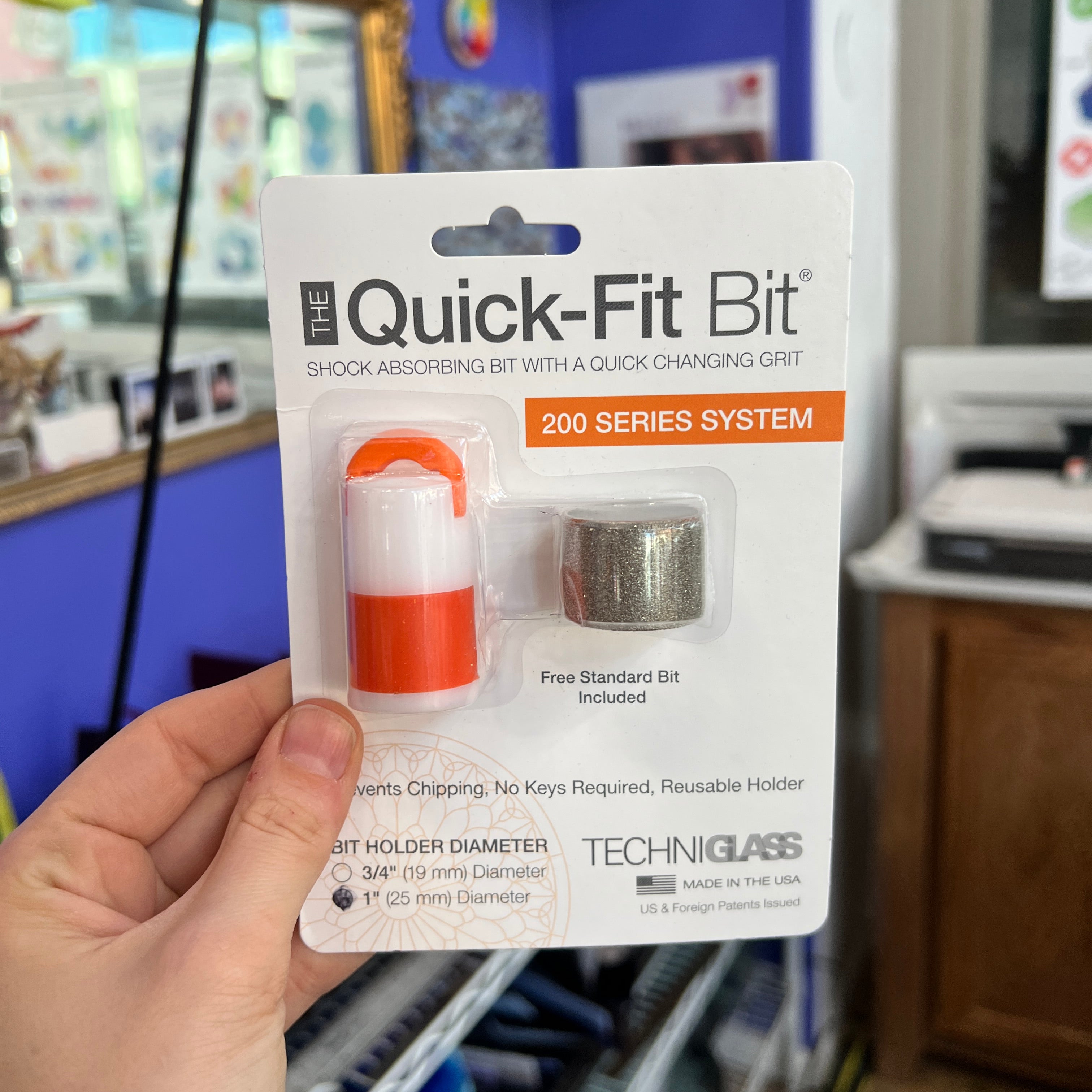 Quick-Fit 200 Series System with 1 in. Standard Grinder Head/Bit Tools Colorado Glassworks