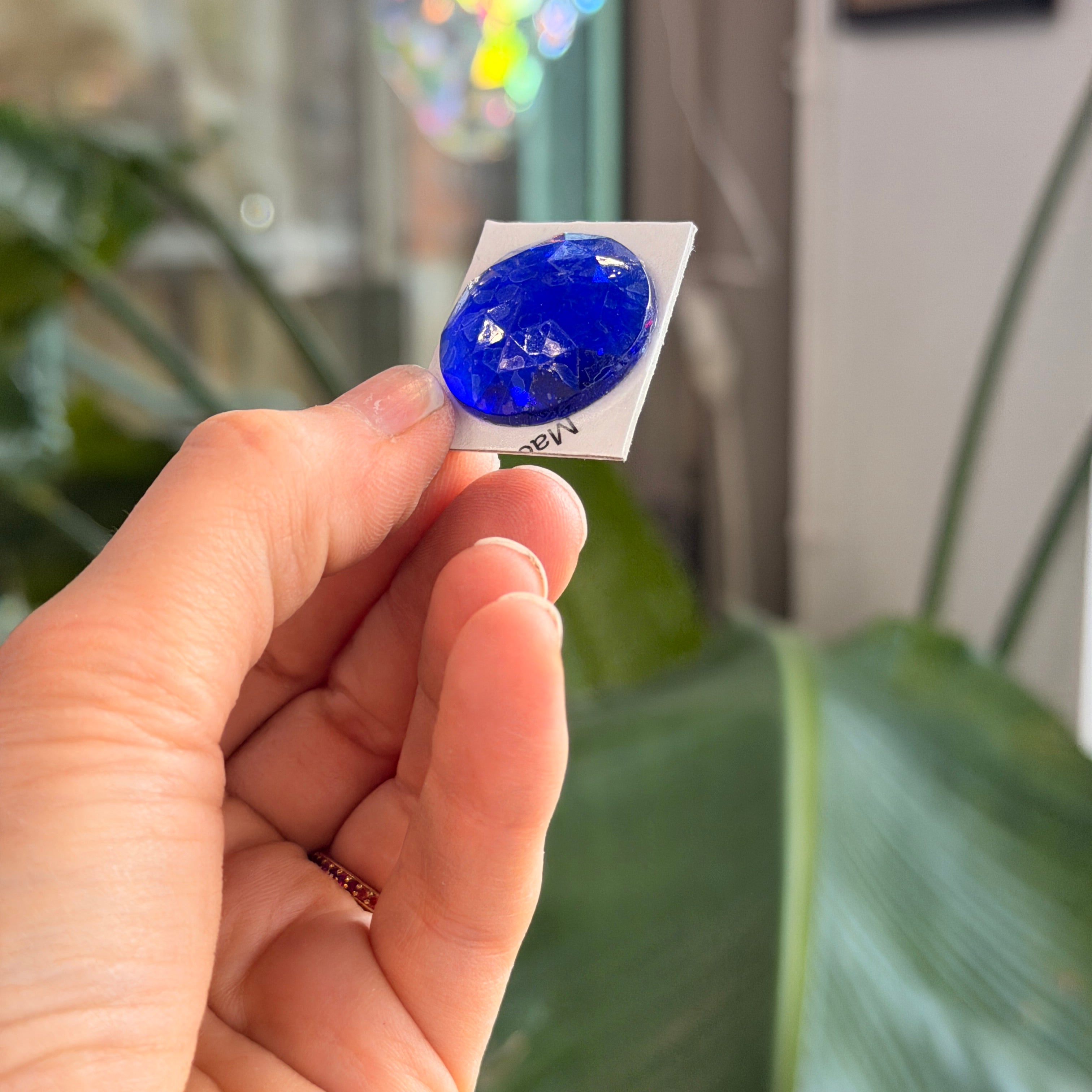 Dark Blue Jewel - Square (25 mm)