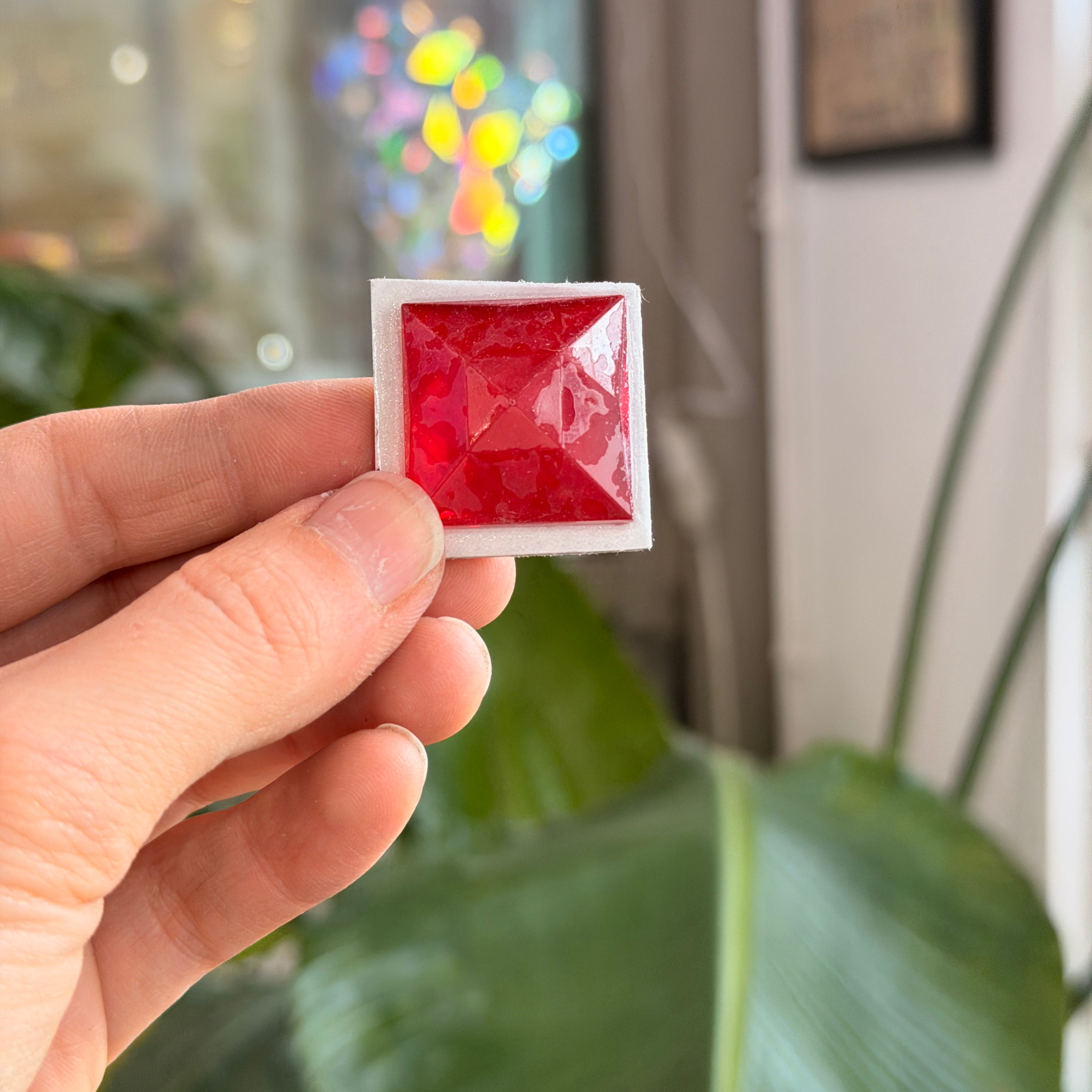 Red Jewel - Square (30 mm) Tools Colorado Glass Works