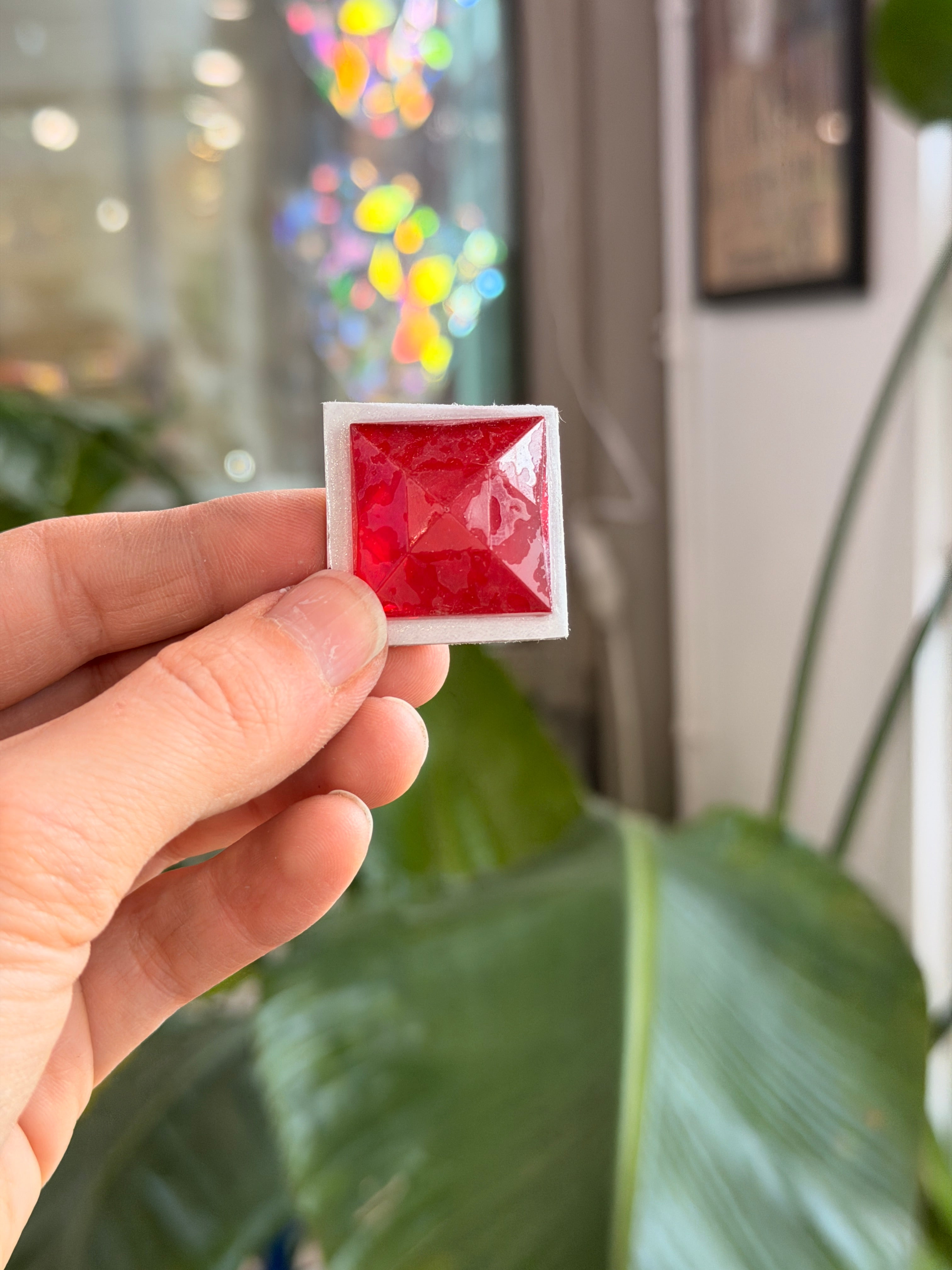 Red Jewel - Square (30 mm) Tools Colorado Glass Works