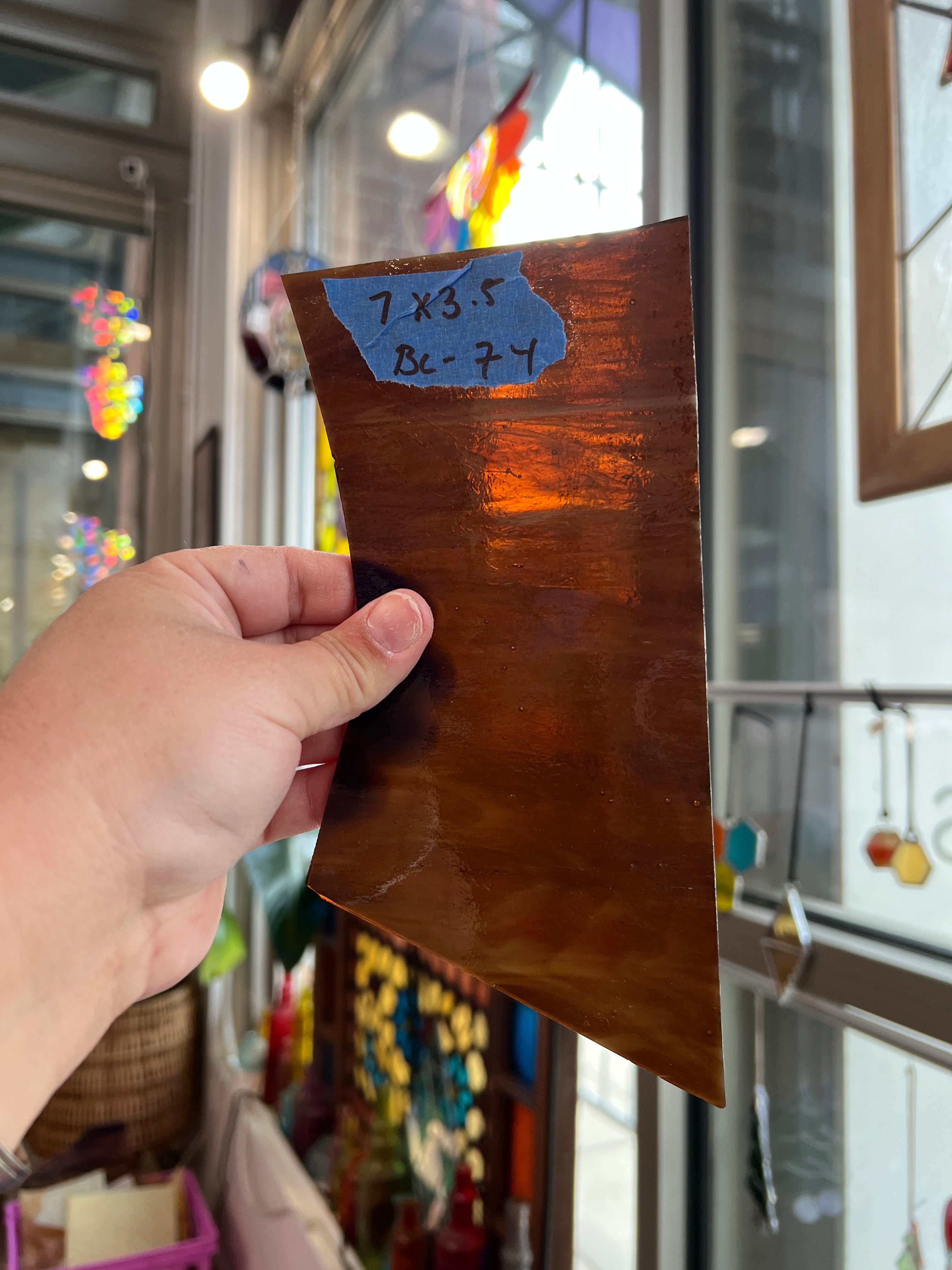 Brown Wispy Kokomo Sheet Glass Colorado Glassworks