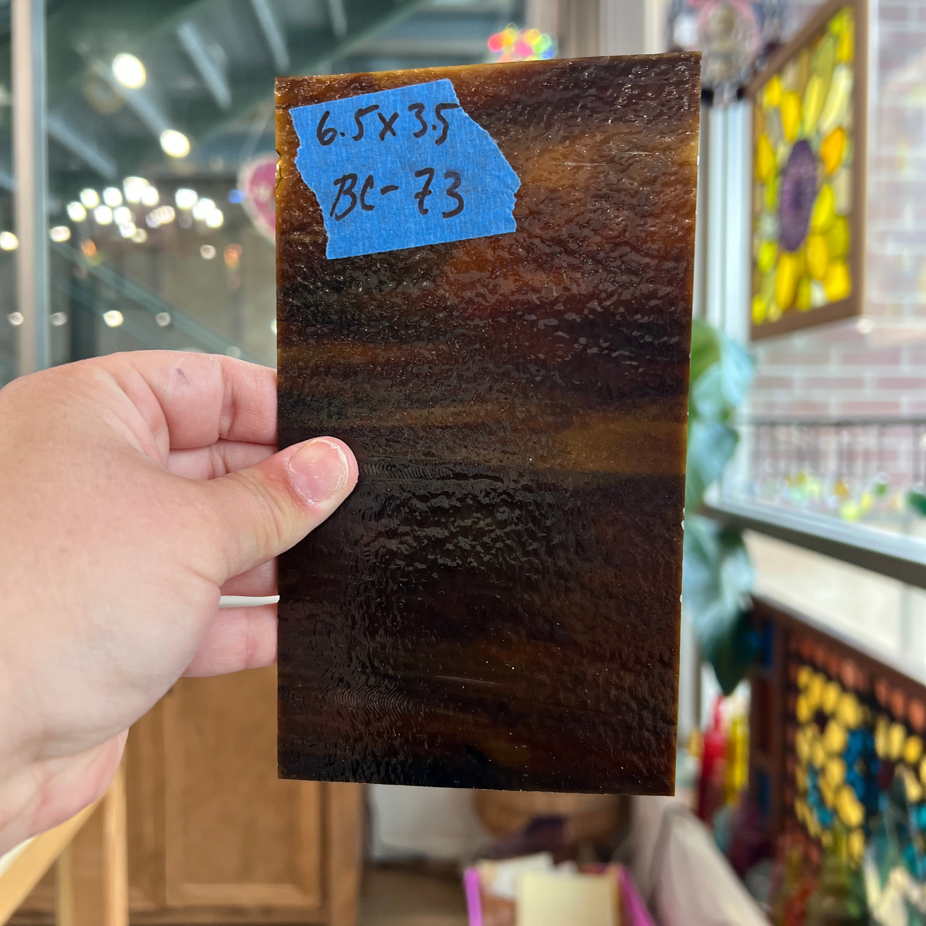 Brown Mixed Bullseye 90 COE Sheet Glass Colorado Glassworks