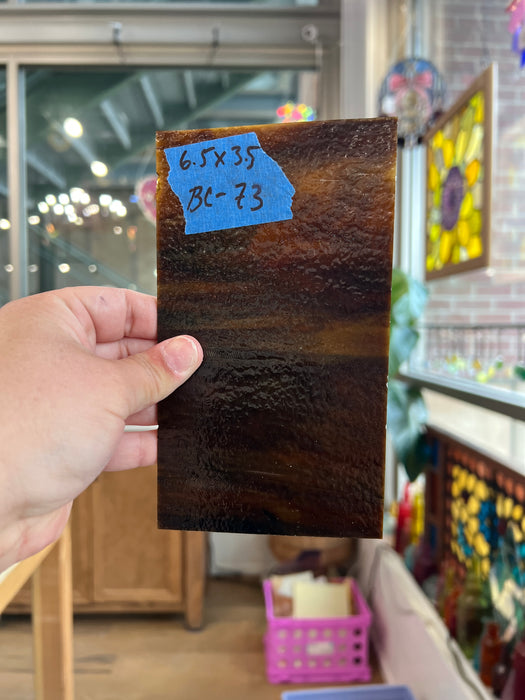Brown Mixed Bullseye 90 COE Sheet Glass Colorado Glassworks