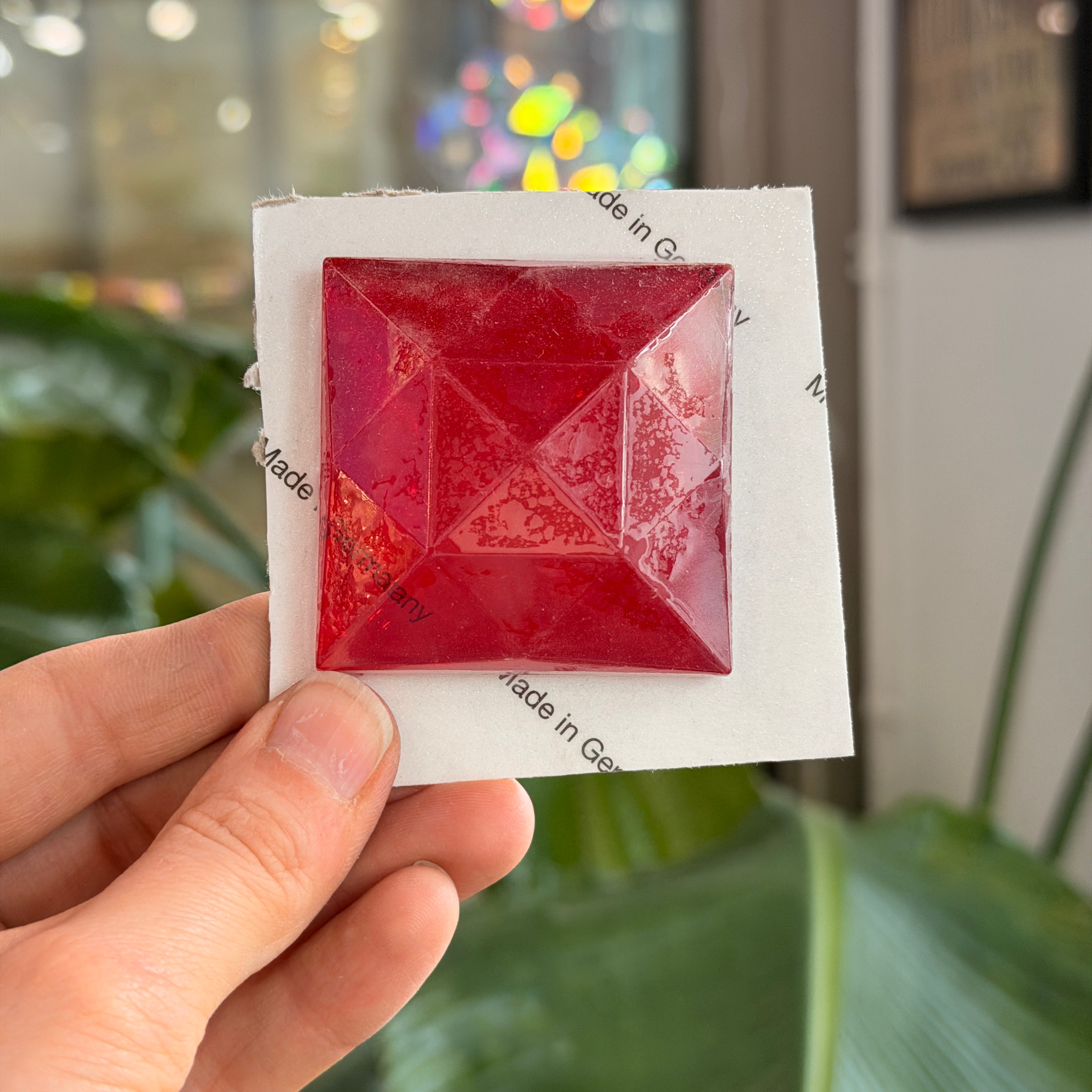Red Jewel - Square (50 mm) Tools Colorado Glass Works