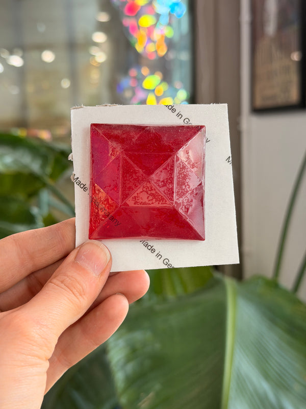 Red Jewel - Square (50 mm) Tools Colorado Glass Works