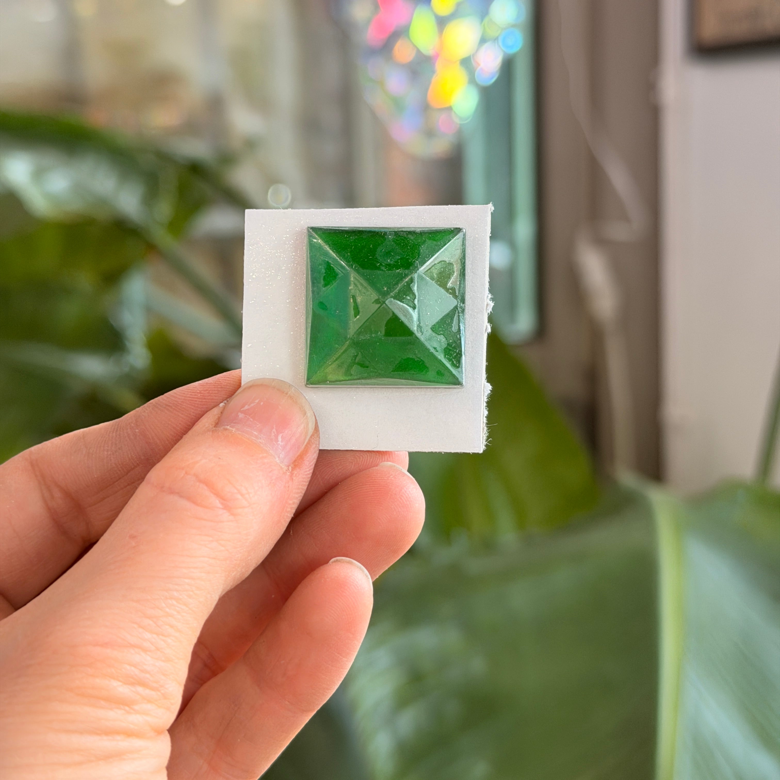 Green Jewel - Square (25 mm)