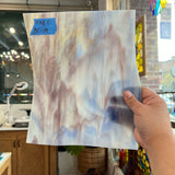 Blue Purple White Wispy Kokomo Sheet Glass Colorado Glassworks
