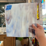 Blue Purple White Wispy Kokomo Sheet Glass Colorado Glassworks