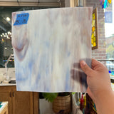 Blue Purple White Wispy Kokomo Sheet Glass Colorado Glassworks