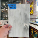 White and Grey Wispy Kokomo Sheet Glass Colorado Glass Works
