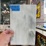 White and Grey Wispy Kokomo Sheet Glass Colorado Glass Works