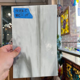 White and Grey Wispy Kokomo Sheet Glass Colorado Glass Works