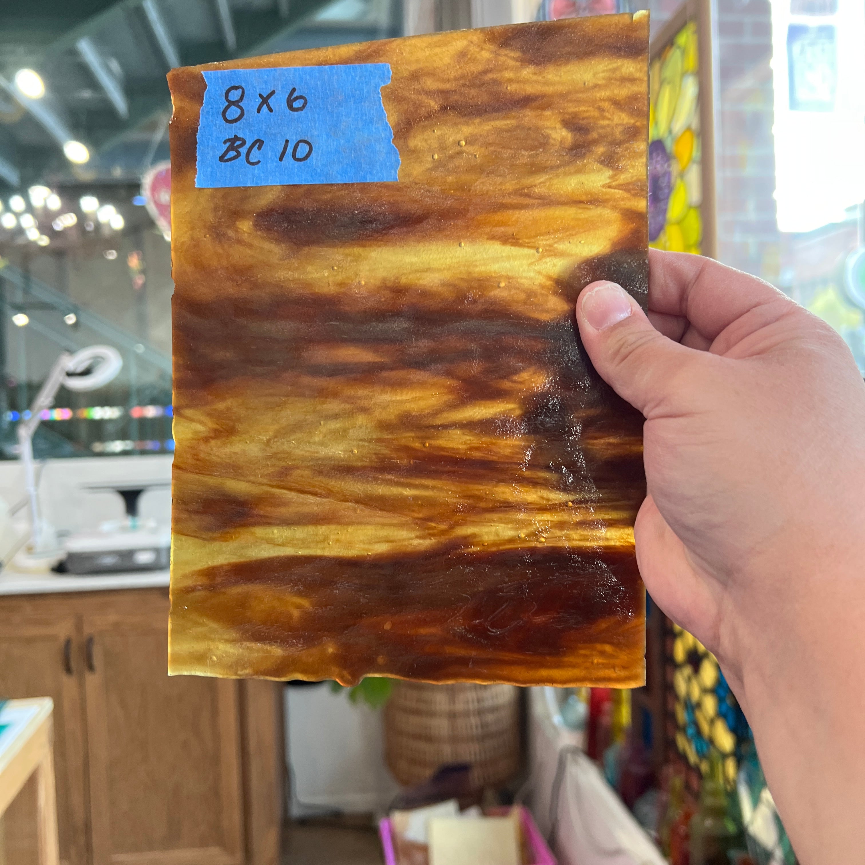 Brown Mixed Stipple Youghiogheny Sheet Glass Colorado Glassworks