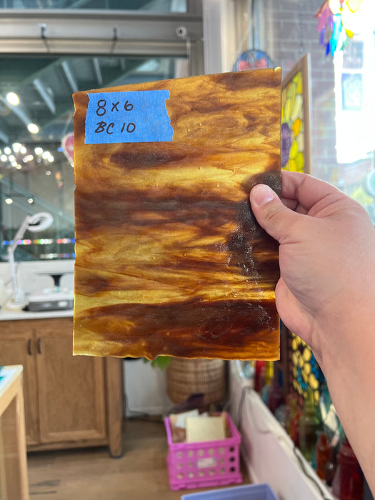 Brown Mixed Stipple Youghiogheny Sheet Glass Colorado Glassworks