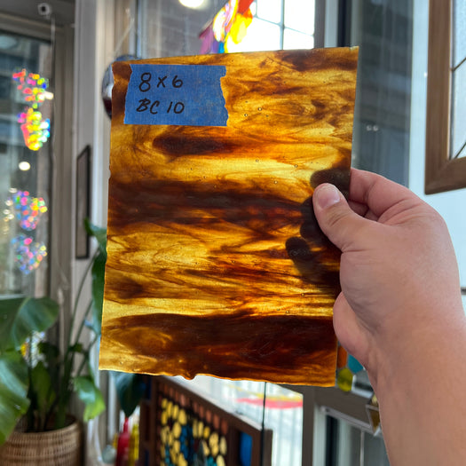 Brown Mixed Stipple Youghiogheny Sheet Glass Colorado Glassworks