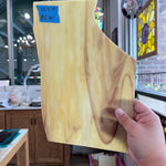 Cream with Brown Wispy Sheet Glass Kokomo