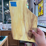 Cream with Brown Wispy Sheet Glass Kokomo