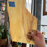 Cream with Brown Wispy Sheet Glass Kokomo