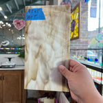 White and Brown Wispy Kokomo Sheet Glass Colorado Glassworks BC05 (9.5x5)