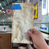 White and Brown Wispy Kokomo Sheet Glass Colorado Glassworks BC05 (9.5x5)